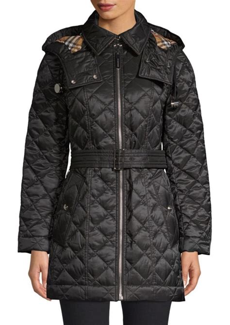 long burberry quilted jacket|Altro.